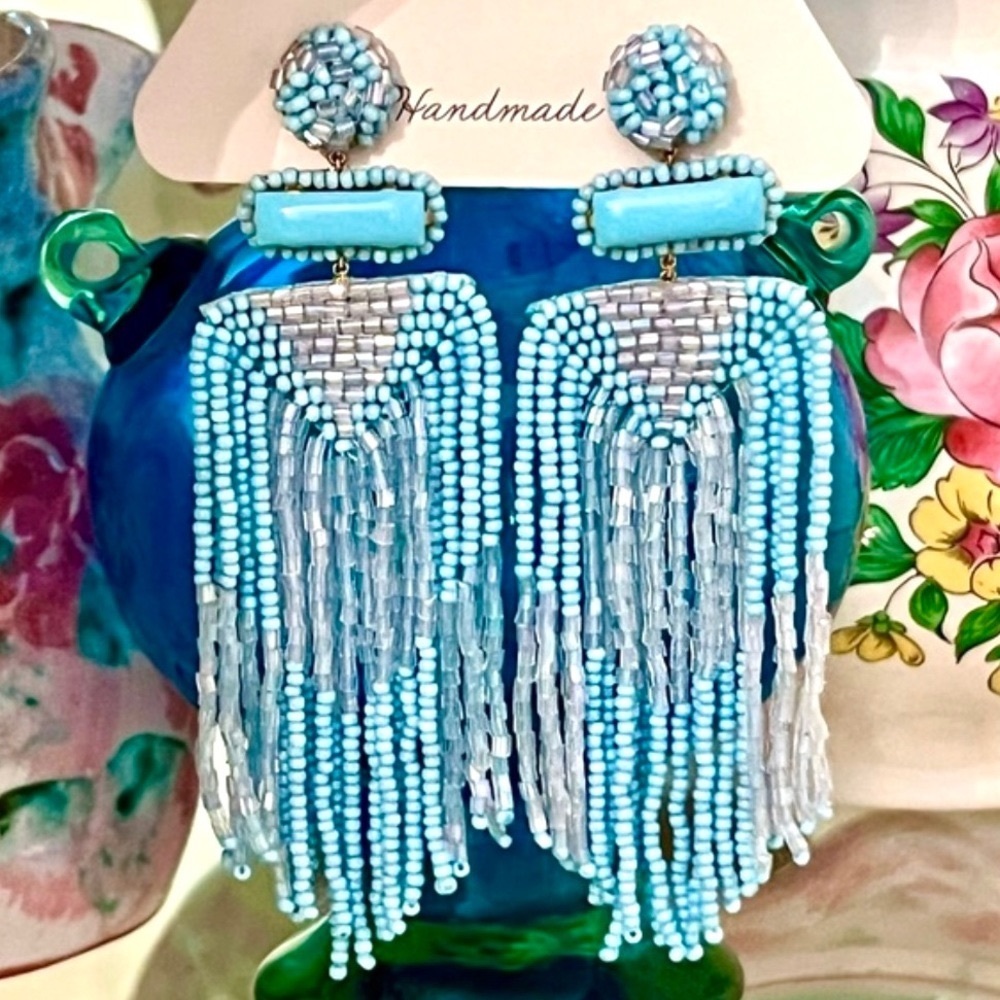 🌺🎉HP🎉🌺 NWT Anthropologie Deepa Beaded Fringe Chandeliers